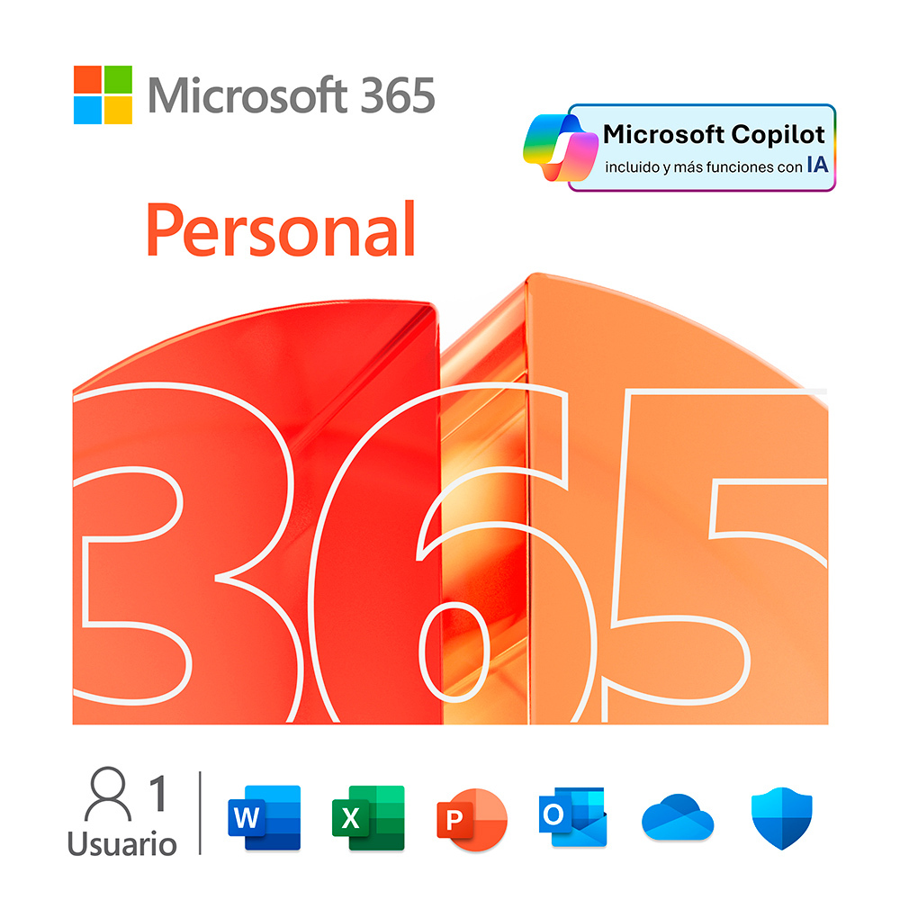 Microsoft 365 Personal 1 Usuario 1 Año suscripción